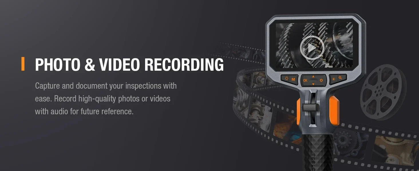 Teslong TD450S Borescope Four Point Five Inch Articulating Endoscope 1080P - stepyours.com