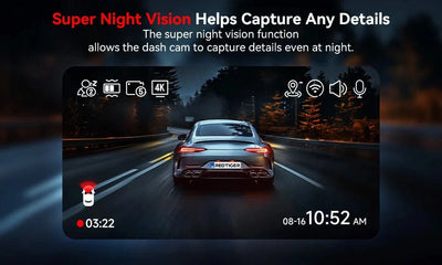 Redtiger A4 4K Dash Cam Front and Rear GPS and 5G WiFi Night Vision Parking - stepyours.com