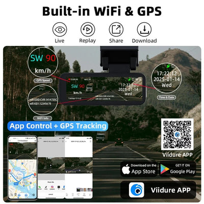 Acceo 4K Dash Cam With GPS WiFi Dual Lens Night Vision Front Rear - stepyours.com