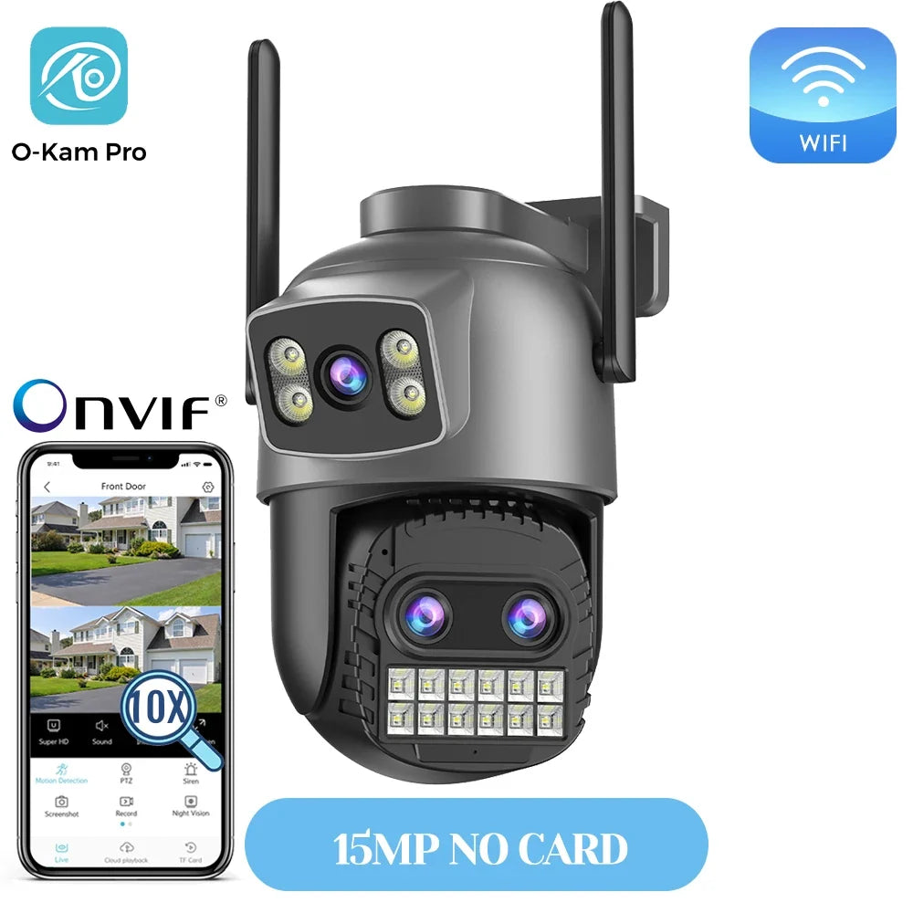 20MP Outdoors WiFi PTZ Security Camera - AI Human Detection and 10X Zoom Hooks by stepyours.com