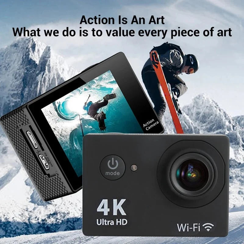 4K Action Camera WiFi Underwater Helmet Cam for Outdoor Sports - stepyours.com