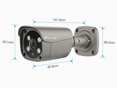 Techage AI PoE 4K Outdoor Security Camera With Two Way Audio For NVR - stepyours.com