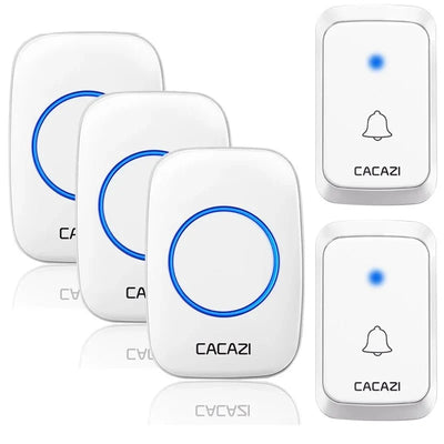 CACAZI A06 Wireless Doorbell 300M Range 36 Chimes Waterproof - stepyours.com
