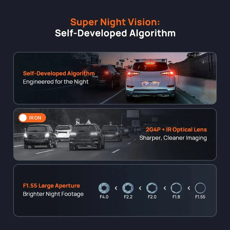70mai 4K Dash Cam A800SE GPS ADAS Voice Control Ultra HD WiFi 6 - stepyours.com
