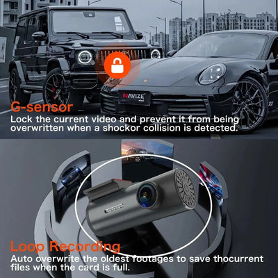 4K Dash Cam With WiFi GPS Mini Front Car DVR 24H Parking G Sensor - stepyours.com
