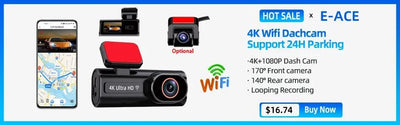 4K Dash Cam GPS WiFi Night Vision Car DVR with Optional Rear Lens - stepyours.com