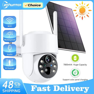 WiFi Solar PTZ Outdoor Camera 4MP HD With Long Standby Battery And iCsee App - stepyours.com