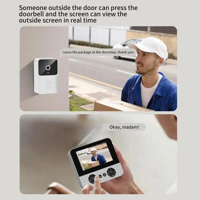 Wireless Video Doorbell 4.3 IR Night Vision Two Way Intercom - stepyours.com