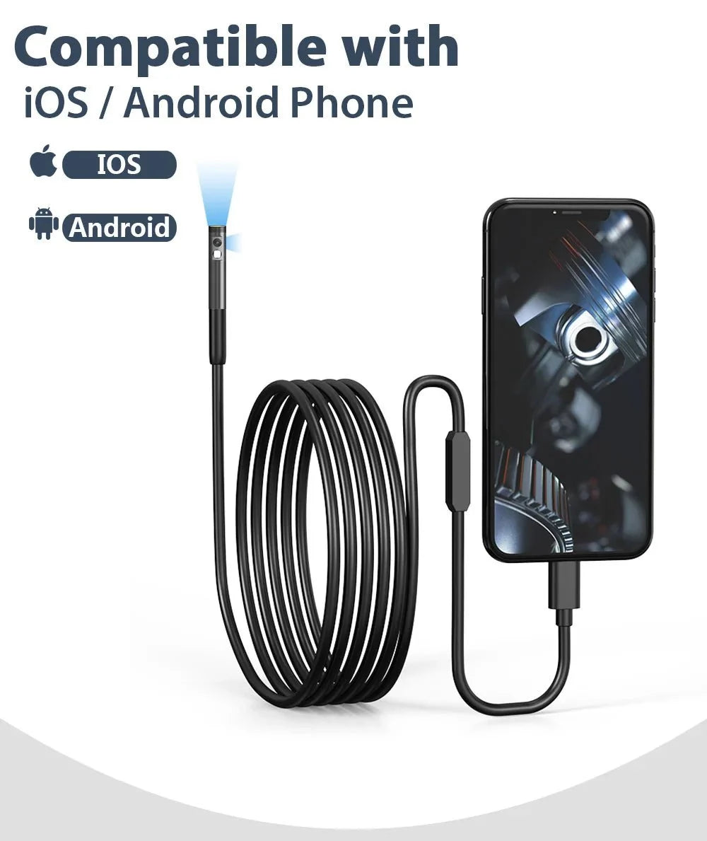 KERUI 2MP Industrial Endoscope Camera - Dual Lens, IP67 Waterproof, Type - C Ready - stepyours.com