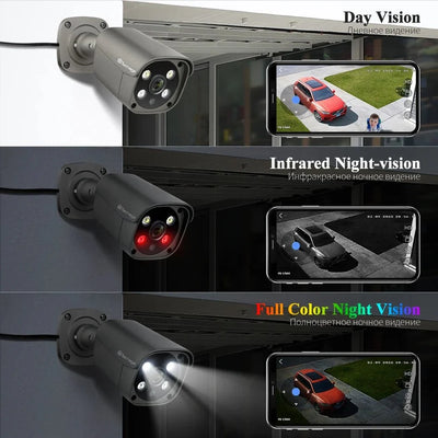 Techage AI PoE 4K Outdoor Security Camera With Two Way Audio For NVR - stepyours.com