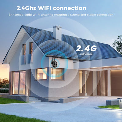 Mini PTZ WiFi Camera 4MP 2K ICsee Surveillance 5X Digital Zoom HD Night Vision - stepyours.com