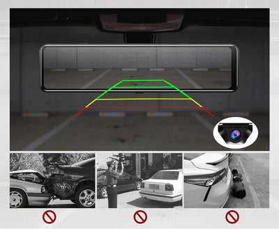 ACCEO 4K WiFi Dash Cam With 12 Inch Rear View Mirror Car DVR - stepyours.com