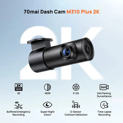 70mai M310 Plus Dash Cam 2K Car DVR With Night Vision WiFi 24H Parking - stepyours.com