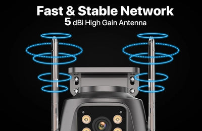 SmartVision 4K 8MP Outdoor WiFi PTZ Camera AI Auto Tracking Dual Lens by stepyours.com