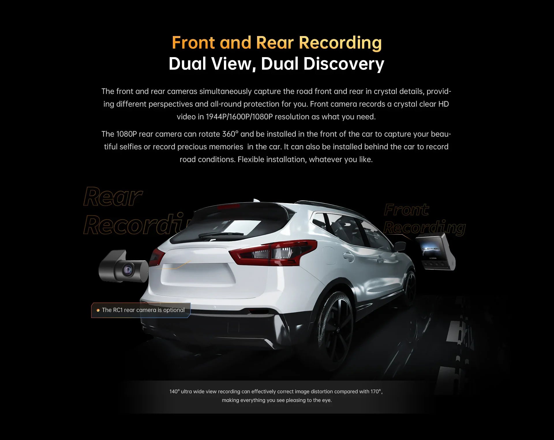 DDPAI Z40 Dash Cam Sony IMX335 1944P HD Video GPS WiFi 360 Rotation - stepyours.com