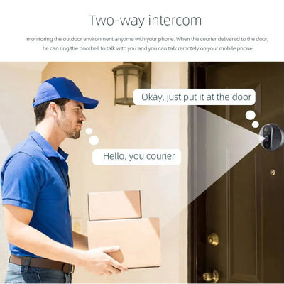 3MP Tuya Doorbell Camera Peephole Battery 5000mAh WiFi - stepyours.com