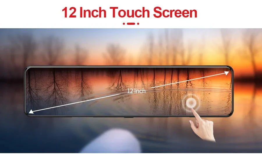 ACCEO 4K WIFI Dash Cam 12 Inch Rearview Mirror Car DVR Recorder - stepyours.com