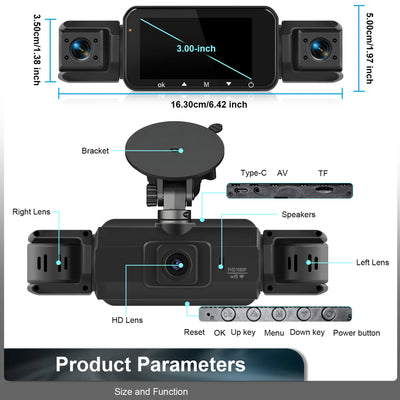 4 Channel Dashcam for Cars WiFi FHD 1080P Night Vision Loop Recording Kit - stepyours.com