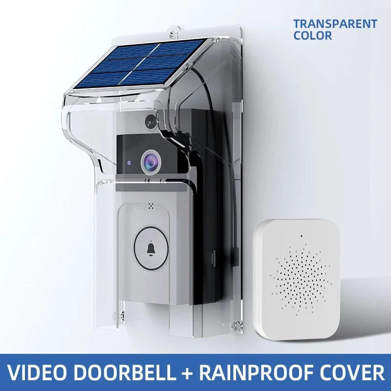 Solar Wireless Outdoor Video Doorbell 2K IP65 Weatherproof - stepyours.com