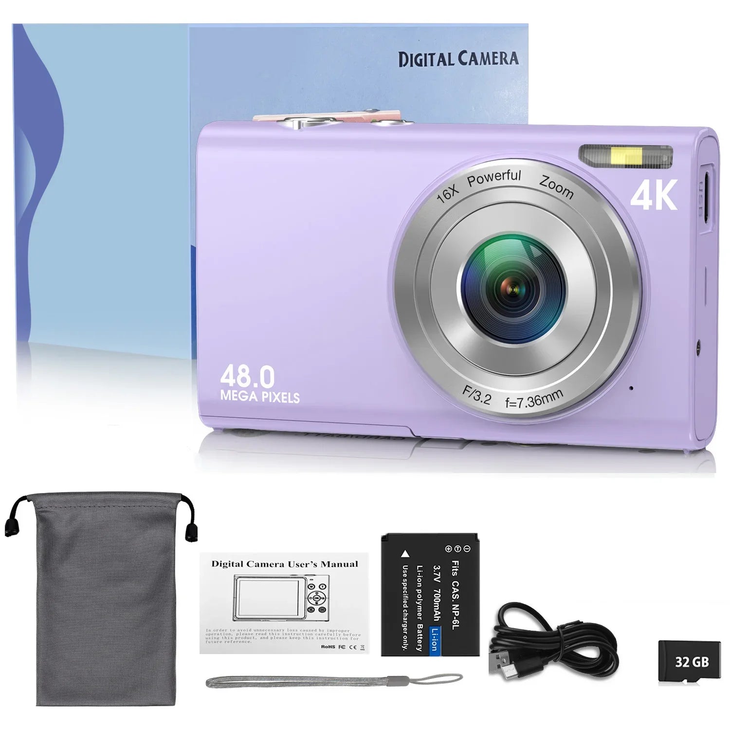 4K Autofocus Vlogging Camera 42MP With Two Point Eight Inch Screen Camcorder - stepyours.com