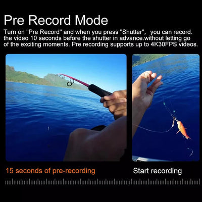 Ourlife 5K 30FPS Action Camera 2 Inch LCD 170 Degree Waterproof Remote Control - stepyours.com