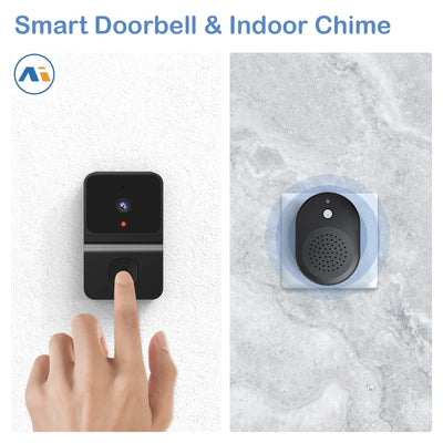 Wireless Doorbell With WiFi HD Camera Night Vision Intercom - stepyours.com