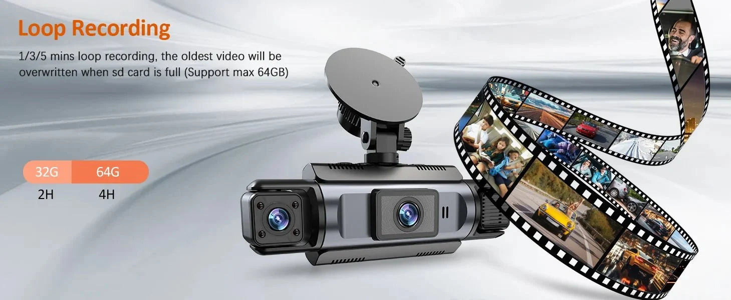 4 Channel WiFi Dashcam Full HD 1080P Front Rear Night Vision Loop Recording - stepyours.com