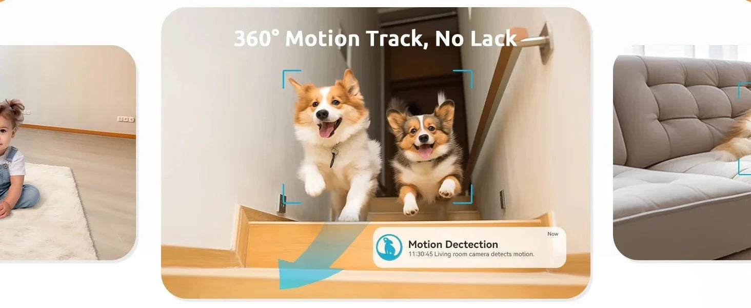 Blurams 2K Indoor Camera - 360 Pet And Elder Surveillance With OneTouch Call - stepyours.com