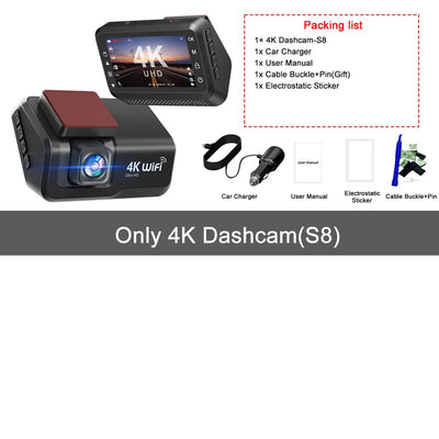 Hook Your Drive Kocam 4K UHD Dash Cam Dual Lens Night Vision Parking Monitor - stepyours.com