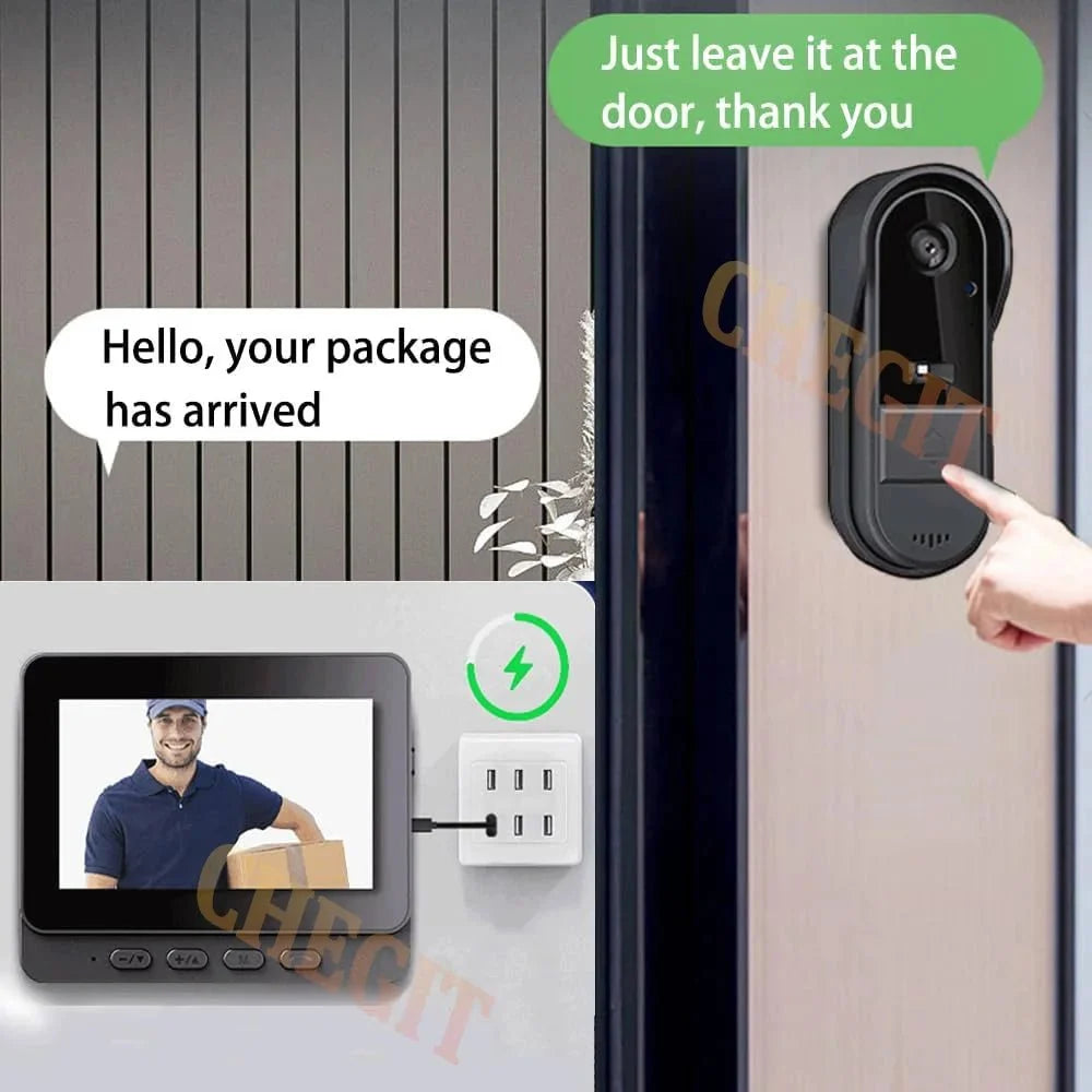 Wireless Doorbell Camera 1080P IP65 Waterproof Night Vision - stepyours.com