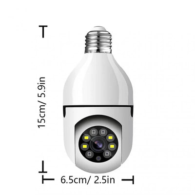 1080P HD E27 Bulb Surveillance Camera Auto Tracking And Wireless Night Vision - stepyours.com