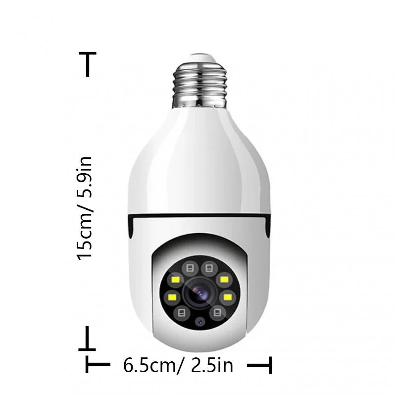 1080P HD E27 Bulb Surveillance Camera Auto Tracking And Wireless Night Vision - stepyours.com