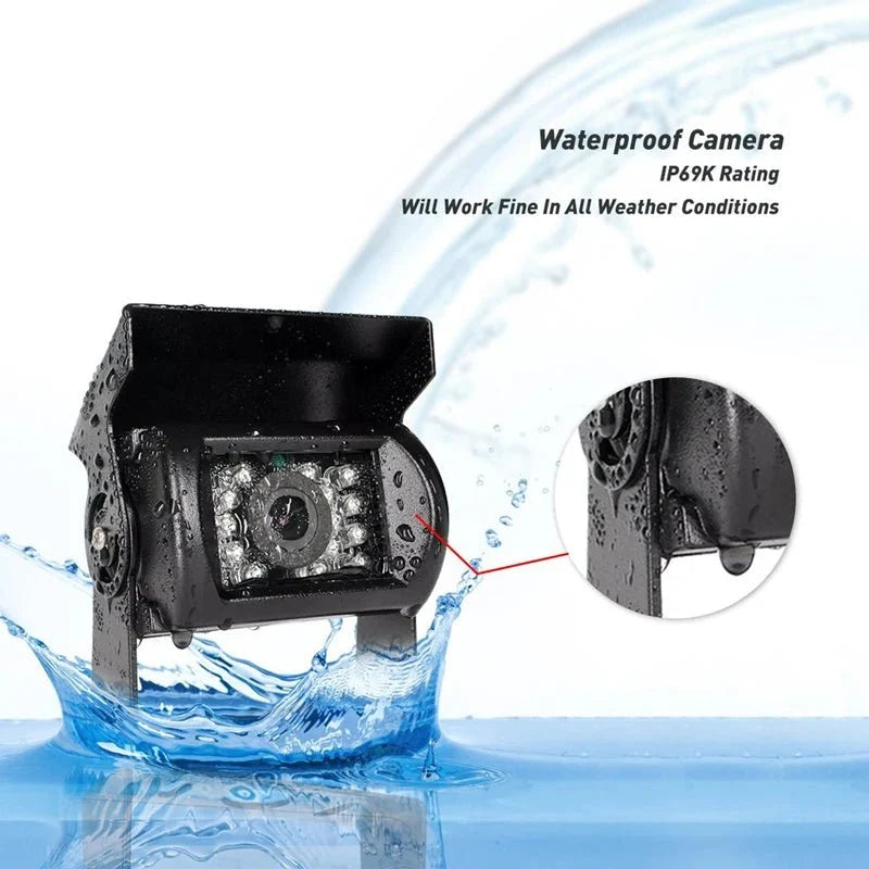 Reverse Camera 4 Pin AV Port IR Night Vision Waterproof For Truck Trailer RV - stepyours.com