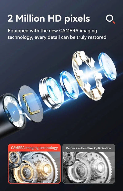 Two - Way 360 Degree Rotating Borescope - 1080P IP67 6mm Probe For Android iOS - stepyours.com