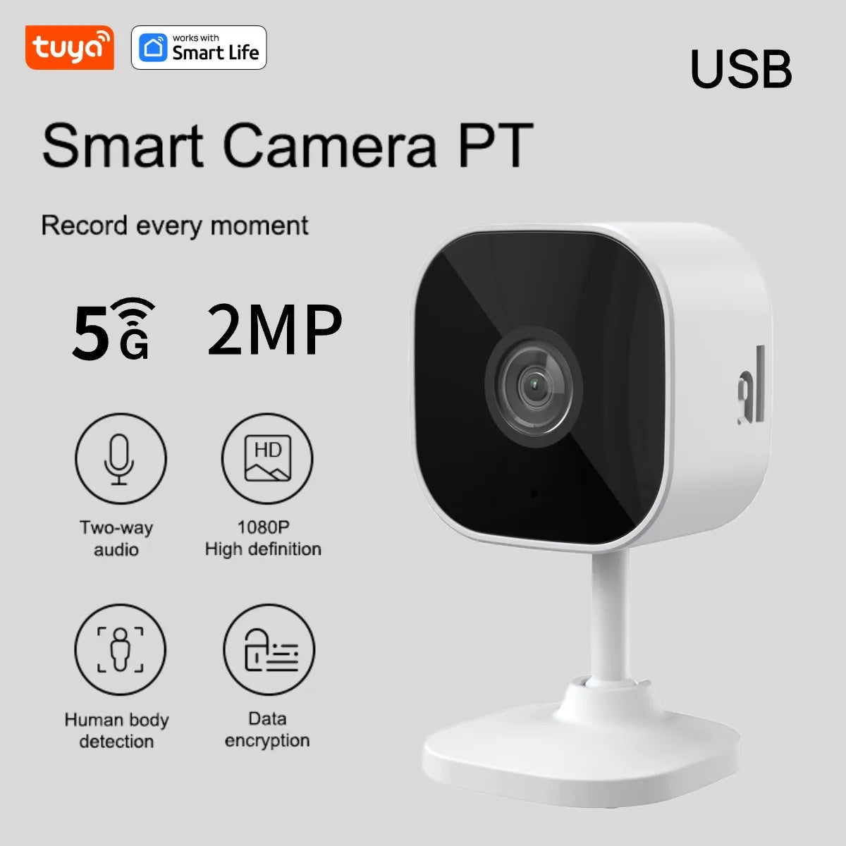 Tuya Smart 1080p WiFi Security Camera With 2 Way Audio And Motion Tracking by stepyours.com