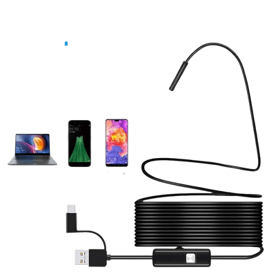 5.5mm Sewer Endoscope Type C Mini Camera For Android Compact Borescope Hooks - stepyours.com