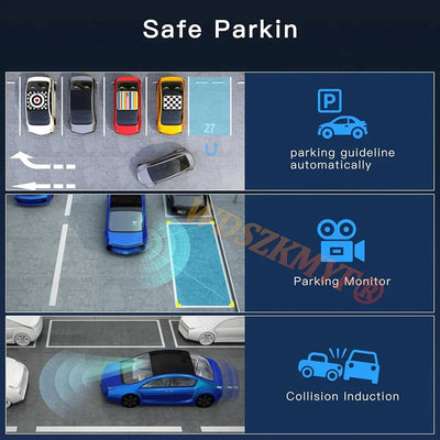 WiFi 4Channel 360 Degree Car Dashcam 2560x1440 24h Parking Monitor - stepyours.com