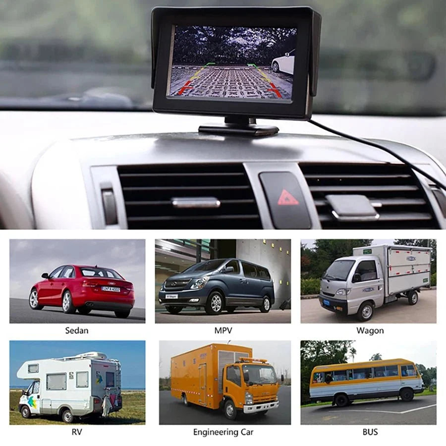 4.3 Inch Rotatable Rear View Camera For Car Reversing With 170 Degree Angle - stepyours.com