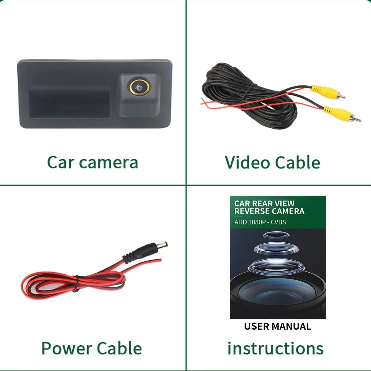 AHD 1080P Car Tailgate Handle Rear View Camera For VW Passat Golf Jetta Polo - stepyours.com