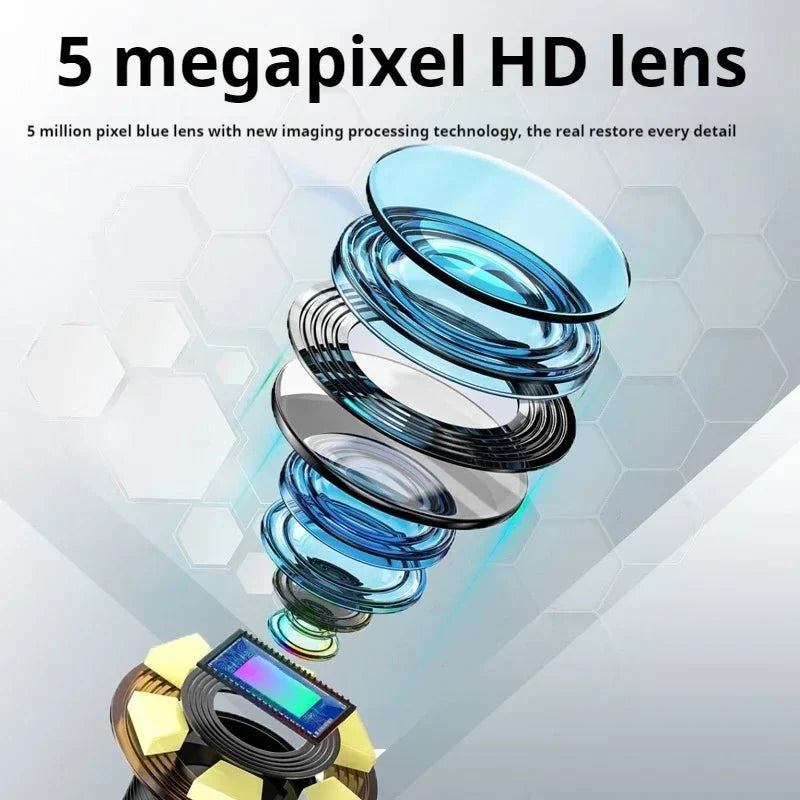 3.9mm HD Two Way Rotary Endoscope Camera 360 1080P 5.0 Inch IPS Screen Hooks - stepyours.com