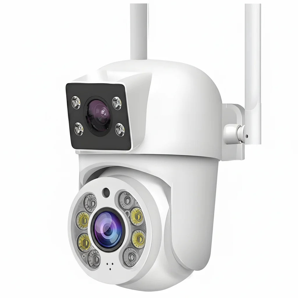 Tuya 8MP WiFi IP Camera PTZ Dual Lens Dual Screen Color Night Vision AI Alerts - stepyours.com