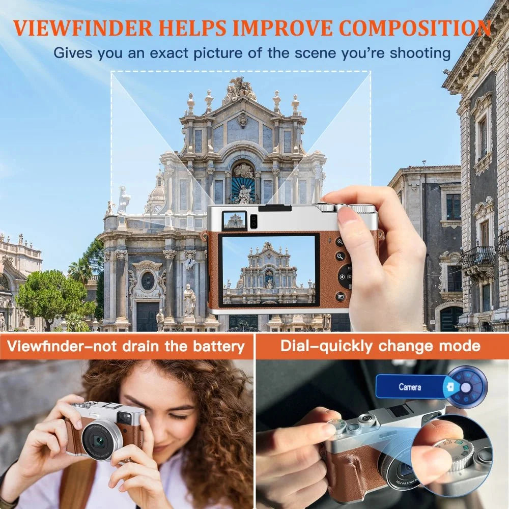 MELCAM DC202 4K Vlogging Camera With Auto Focus And Anti Shake 48MP - stepyours.com