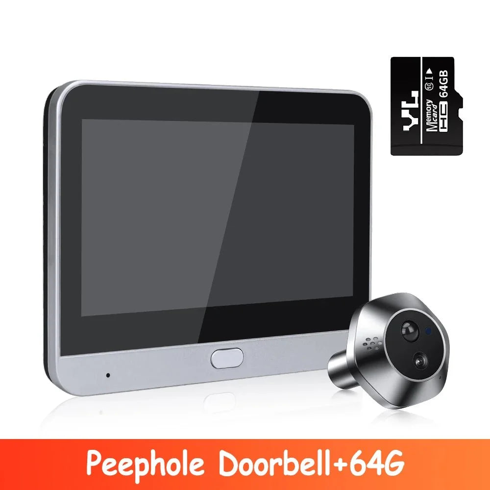 WSDCAM Mini WiFi Doorbell With Two Way Talk Peephole 1080P - stepyours.com