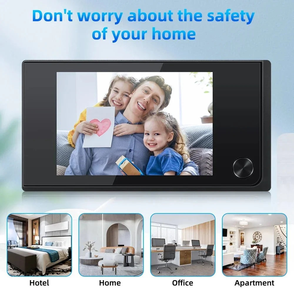 Awapow Door Peephole Camera 3.5 Inch LCD Viewer No WiFi - stepyours.com