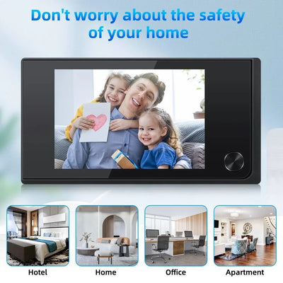 Awapow Door Peephole Camera 3.5 Inch LCD Viewer No WiFi - stepyours.com