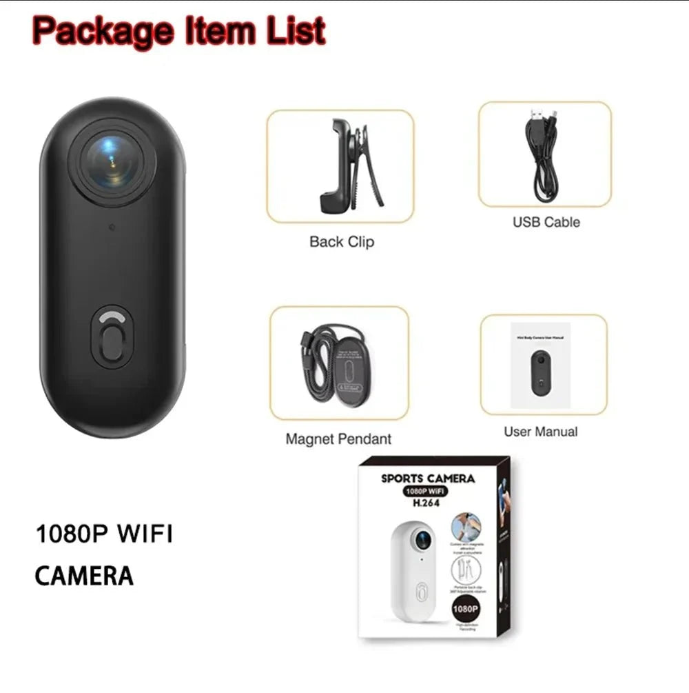 4K WiFi POV Mini Action Camera Magnetic Pocket Vlog Cam Helmet Mount for Bike - stepyours.com