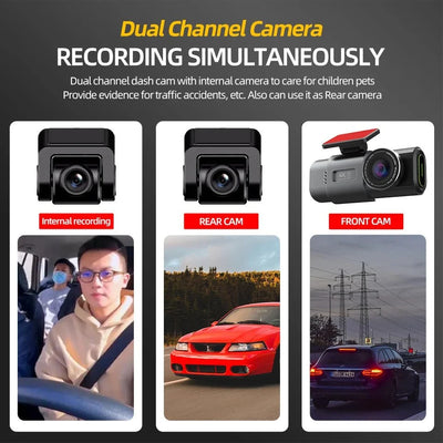 4K Dash Cam GPS WiFi Night Vision Car DVR with Optional Rear Lens - stepyours.com