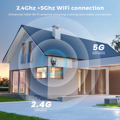 Okam Pro 15MP WiFi Outdoor Camera Auto Tracking 5X Digital Zoom PTZ Surveillance - stepyours.com