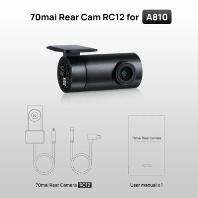 70Mai RC12 Rear Cam Dual Channel Interior Dash Cam With Parking Recording A810 - stepyours.com