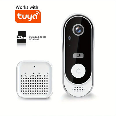 XBIBI Tuya WiFi Video Doorbell 1080P Two Way Audio Alerts - stepyours.com